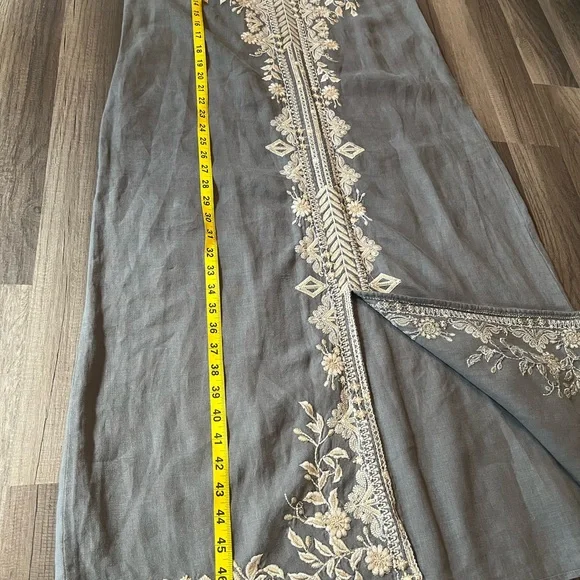 Johnny Was Khemi Embroidered Linen Tank Dress SZ M - Picture 13 of 16